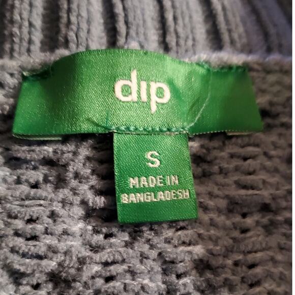 Dip Women's Open Front Teal Knit Sweater Cardigan Size Small - Picture 3 of 8